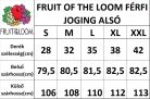 2 db Fruit of the Loom F52, férfi, zsebes jogging alsó, fekete - M