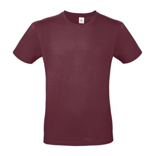 B&C B02E unisex rövid ujjú póló, burgundy