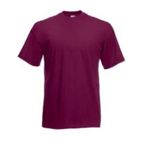 Fruit of the Loom F02 kereknyakú, rövid ujjú póló VALUEWEIGHT T, Burgundy - XL