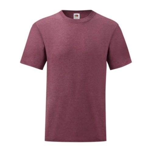 Fruit of the Loom F02 kereknyakú, rövid ujjú póló VALUEWEIGHT T, Heather Burgundy - XL