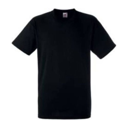 Fruit of the Loom F05 unisex rövid ujjú póló, HEAVY T, Black - 3XL