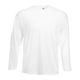 Fruit of the Loom F07 hosszú ujjú póló, VALUEWEIGHT LONG SLEEVE T, White