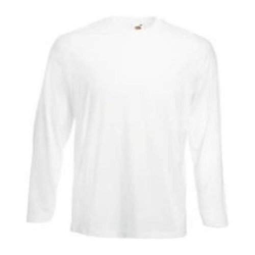 Fruit of the Loom F07 hosszú ujjú póló, VALUEWEIGHT LONG SLEEVE T, White - L