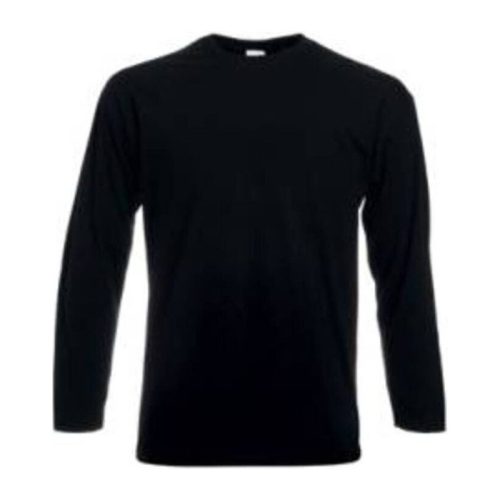 Fruit of the Loom F07 hosszú ujjú póló, VALUEWEIGHT LONG SLEEVE T, Black - M