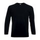 Fruit of the Loom F07 hosszú ujjú póló, VALUEWEIGHT LONG SLEEVE T, Black - 2XL