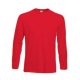 Fruit of the Loom F07 hosszú ujjú póló, VALUEWEIGHT LONG SLEEVE T, Red