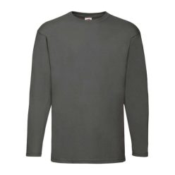   Fruit of the Loom F07 hosszú ujjú póló, VALUEWEIGHT LONG SLEEVE T, Light Graphite - M