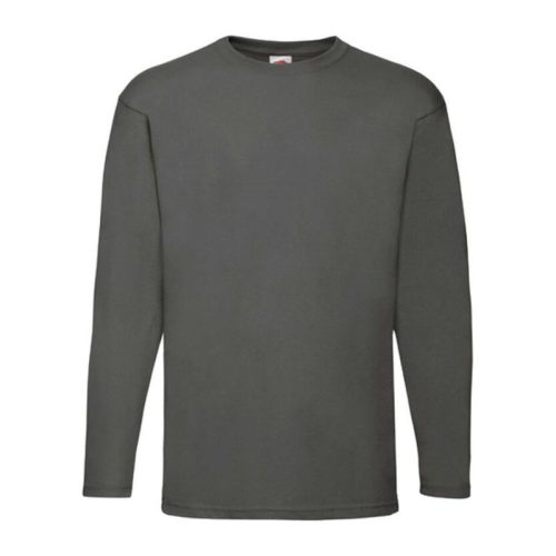 Fruit of the Loom F07 hosszú ujjú póló, VALUEWEIGHT LONG SLEEVE T, Light Graphite - M