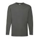 Fruit of the Loom F07 hosszú ujjú póló, VALUEWEIGHT LONG SLEEVE T, Light Graphite - L