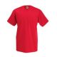 Fruit of the Loom F08 V-nyakú pamut póló, VALUEWEIGHT V-NECK T, Red - L