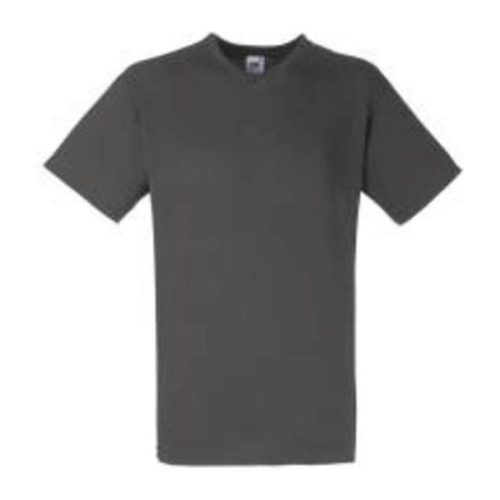 Fruit of the Loom F08 V-nyakú pamut póló, VALUEWEIGHT V-NECK T, Light Graphite - L