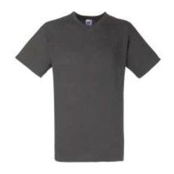   Fruit of the Loom F08 V-nyakú pamut póló, VALUEWEIGHT V-NECK T, Light Graphite - 2XL