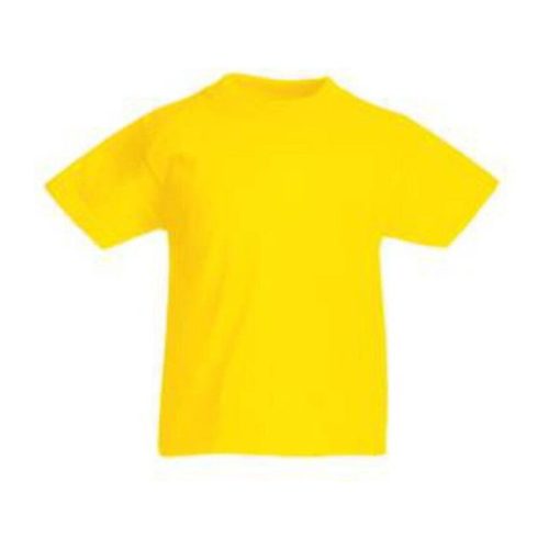 Fruit of the Loom F37 környakas gyerek póló, Kids Valueweight T, Yellow - 7/8