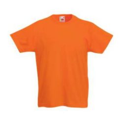   Fruit of the Loom F37 környakas gyerek póló, Kids Valueweight T, Orange