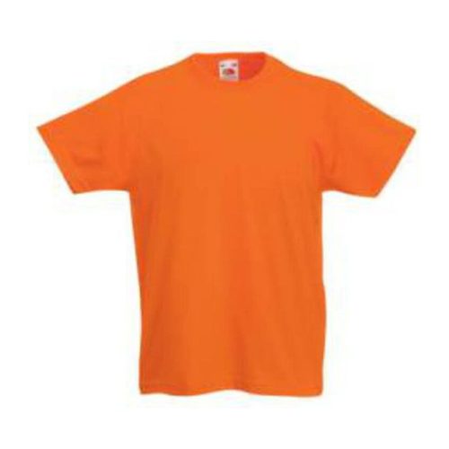 Fruit of the Loom F37 környakas gyerek póló, Kids Valueweight T, Orange