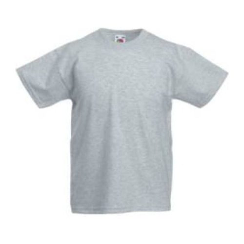 Fruit of the Loom F37 környakas gyerek póló, Kids Valueweight T, Heather Grey