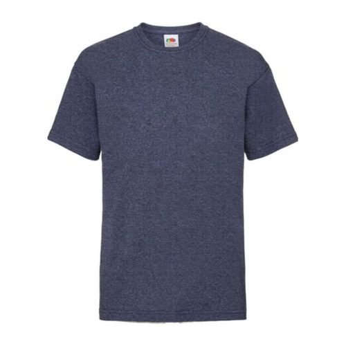 Fruit of the Loom F37 környakas gyerek póló, Kids Valueweight T, Vintage Heather Navy