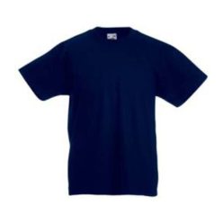   Fruit of the Loom F37 környakas gyerek póló, Kids Valueweight T, Deep Navy