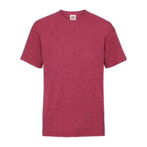 Fruit of the Loom F37 környakas gyerek póló, Kids Valueweight T, Vintage Heather Red