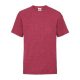 Fruit of the Loom F37 környakas gyerek póló, Kids Valueweight T, Vintage Heather Red