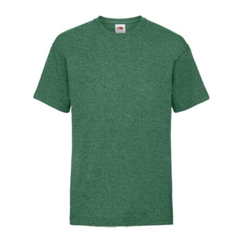 Fruit of the Loom F37 környakas gyerek póló, Kids Valueweight T, Retro Heather Green - 7/8