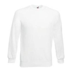   Fruit of the Loom F42 raglános ujjú környakas pulóver, Classic Raglan Sweat, White - M