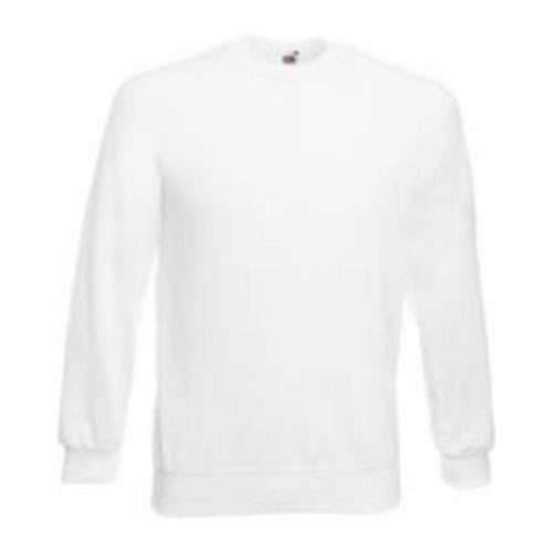 Fruit of the Loom F42 raglános ujjú környakas pulóver, Classic Raglan Sweat, White - M