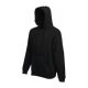 Fruit of the Loom F44 kapucnis pulóver, HOODED SWEAT, Black - M