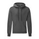 Fruit of the Loom F44 kapucnis pulóver, HOODED SWEAT, Dark Heather Grey