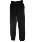 Fruit of the Loom F52 zsebes jogging alsó, ELASTICATED CUFF JOG PANTS, Black - L