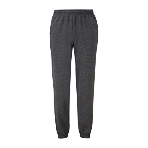 Fruit of the Loom F52 zsebes jogging alsó, ELASTICATED CUFF JOG PANTS, Dark Heather Grey