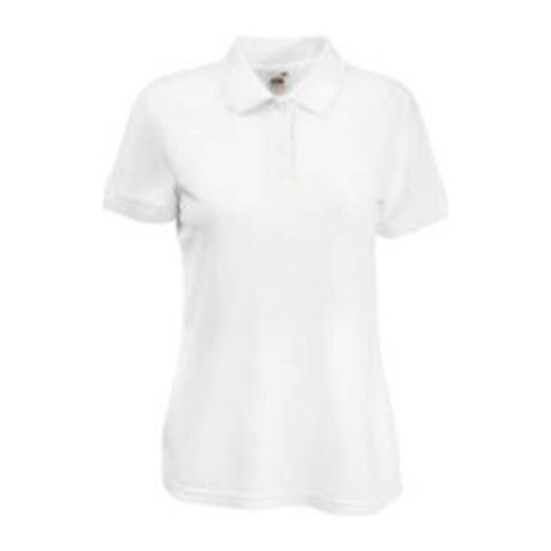 Fruit of the Loom F68 galléros Női póló LADY-FIT 65/35 POLO, White - S