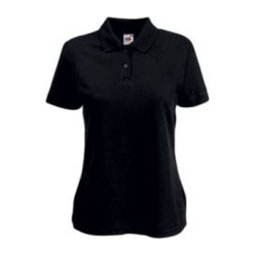 Fruit of the Loom F68 galléros Női póló LADY-FIT 65/35 POLO, Black - S