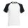 Fruit of the Loom F76 környakas baseball póló, VALUEWEIGHT SHORT SLEEVE BASEBALL T, White/Black