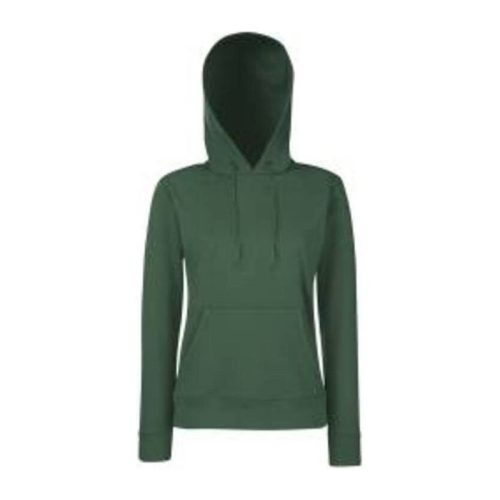 Fruit of the Loom F81 kapucnis Női pulóver, LADY-FIT HOODED SWEAT, Bottle Green - M