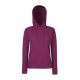 Fruit of the Loom F81 kapucnis Női pulóver, LADY-FIT HOODED SWEAT, Burgundy - M