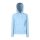 Fruit of the Loom F81 kapucnis Női pulóver, LADY-FIT HOODED SWEAT, Sky Blue - XS