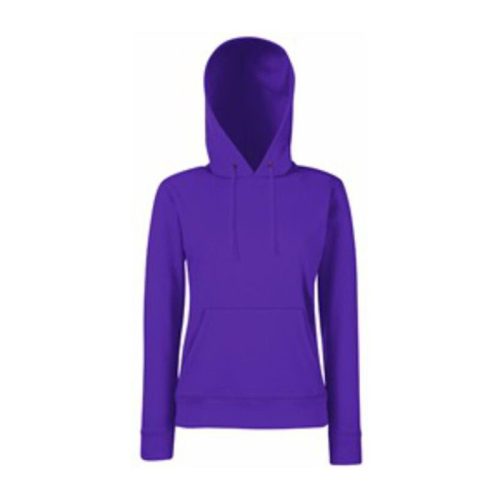 Fruit of the Loom F81 kapucnis Női pulóver, LADY-FIT HOODED SWEAT, Purple - S