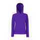 Fruit of the Loom F81 kapucnis Női pulóver, LADY-FIT HOODED SWEAT, Purple - S