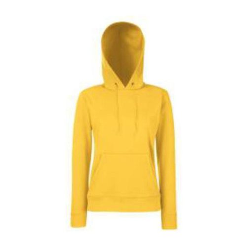 Fruit of the Loom F81 kapucnis Női pulóver, LADY-FIT HOODED SWEAT, Sunflower - S