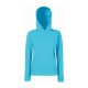 Fruit of the Loom F81 kapucnis Női pulóver, LADY-FIT HOODED SWEAT, Azure - S