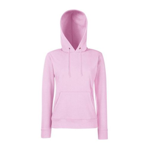 Fruit of the Loom F81 kapucnis Női pulóver, LADY-FIT HOODED SWEAT, Light Pink - XL