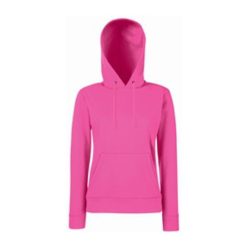   Fruit of the Loom F81 kapucnis Női pulóver, LADY-FIT HOODED SWEAT, Fuchsia - S