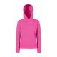 Fruit of the Loom F81 kapucnis Női pulóver, LADY-FIT HOODED SWEAT, Fuchsia - S