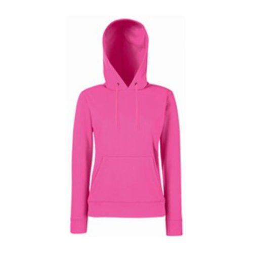 Fruit of the Loom F81 kapucnis Női pulóver, LADY-FIT HOODED SWEAT, Fuchsia - M