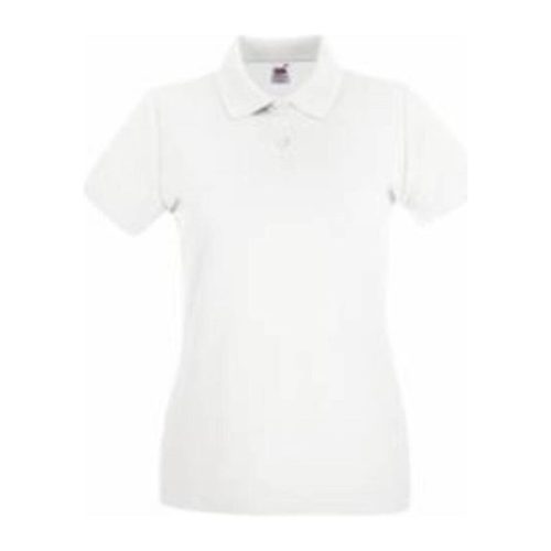 Fruit of the Loom FN01 Női galléros póló, LADY FIT PREMIUM POLO, White - S