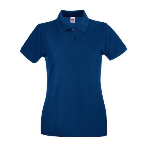 Fruit of the Loom FN01 Női galléros póló, LADY FIT PREMIUM POLO, Navy - S