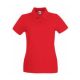 Fruit of the Loom FN01 Női galléros póló, LADY FIT PREMIUM POLO, Red - S