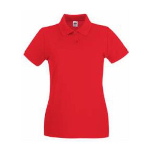 Fruit of the Loom FN01 Női galléros póló, LADY FIT PREMIUM POLO, Red