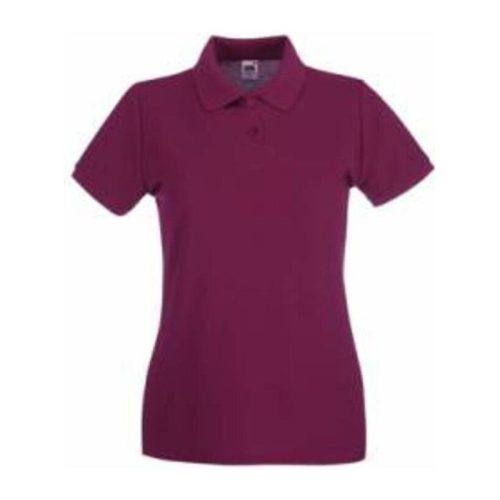 Fruit of the Loom FN01 Női galléros póló, LADY FIT PREMIUM POLO, Burgundy - S